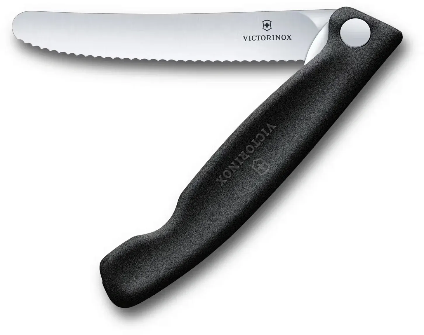Нож кухонный Victorinox Swiss Classic 6.7833.F стальной столовый для овощей лезв.110мм серрейт. заточка черный карт.коробка - фото 5