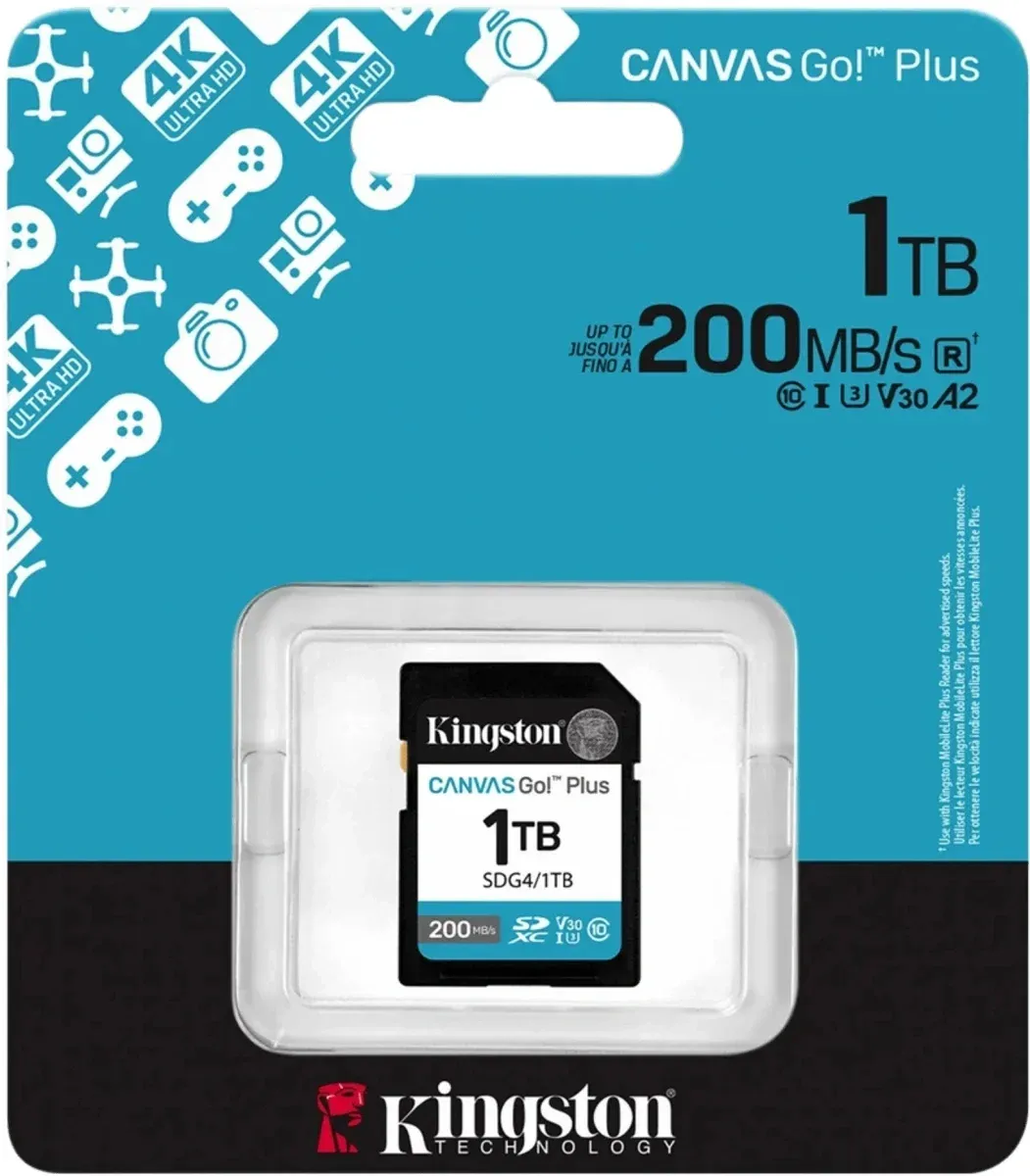 Флеш карта SDXC 1TB Kingston SDG4/1TB Canvas Go! Plus V30 w/o adapter - фото 3