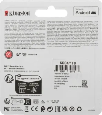 Флеш карта SDXC 1TB Kingston SDG4/1TB Canvas Go! Plus V30 w/o adapter - фото 8