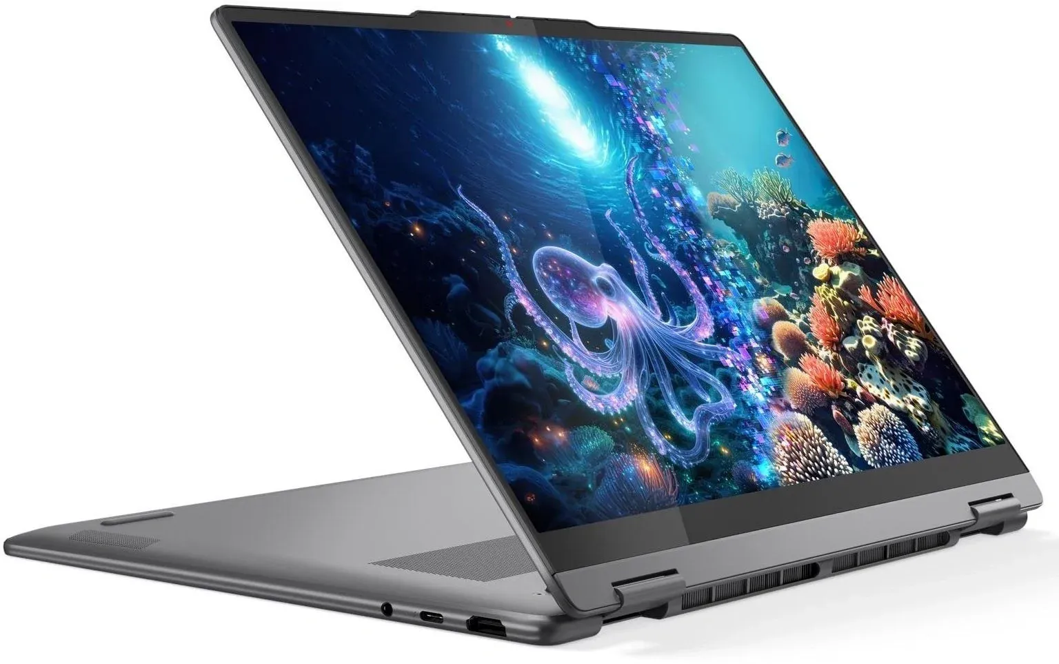 Ноутбук Lenovo Yoga 7 14ILL10 Core Ultra 7 256V 16Gb SSD512Gb Intel Arc 140V 14 OLED Touch WUXGA 1920x1200 без ОС grey WiFi BT Cam 83JQ007YRK - фото 5