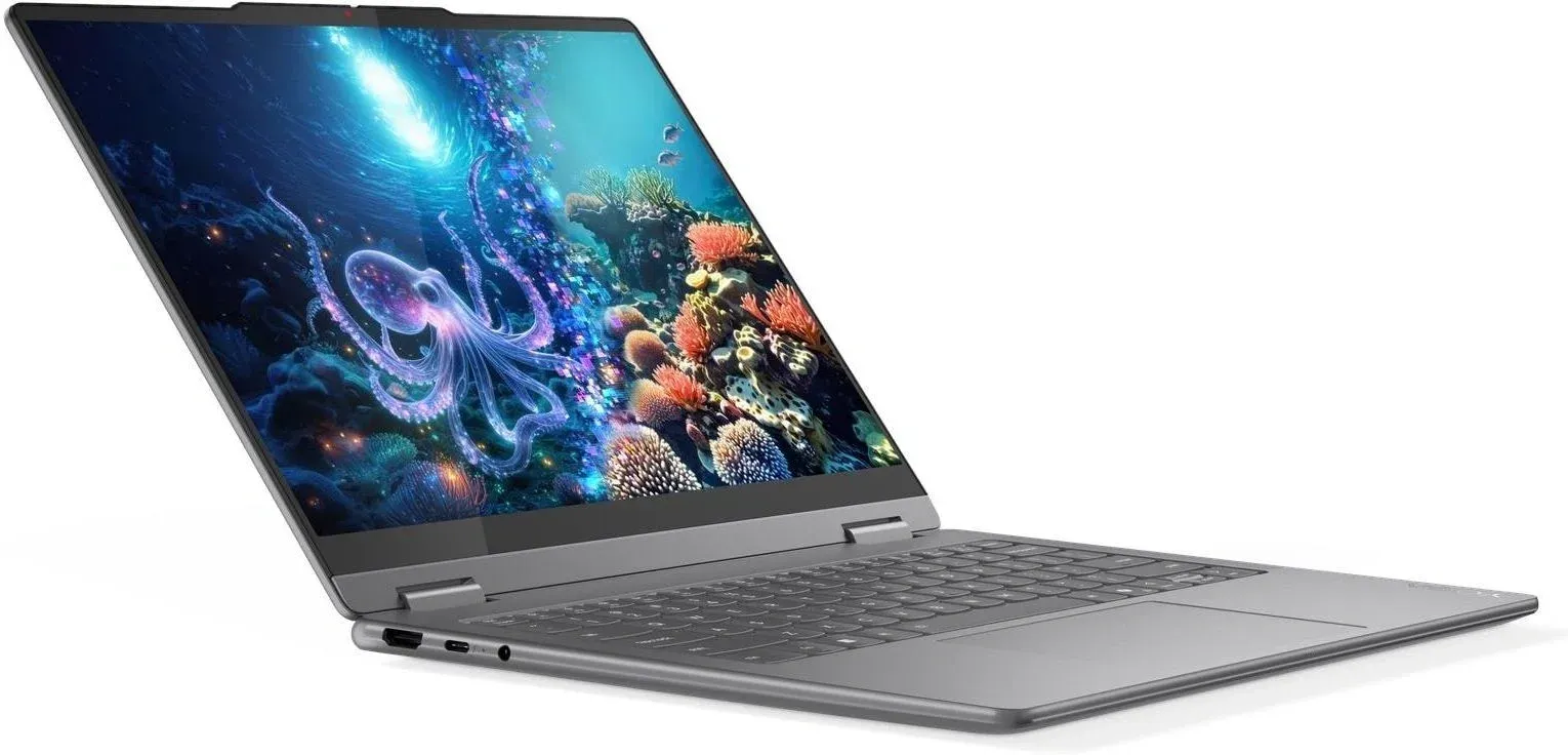 Ноутбук Lenovo Yoga 7 14ILL10 Core Ultra 7 256V 16Gb SSD1Tb Intel Arc 140V 14 OLED Touch WUXGA 1920x1200 без ОС grey WiFi BT Cam 83JQ003FRK - фото 3