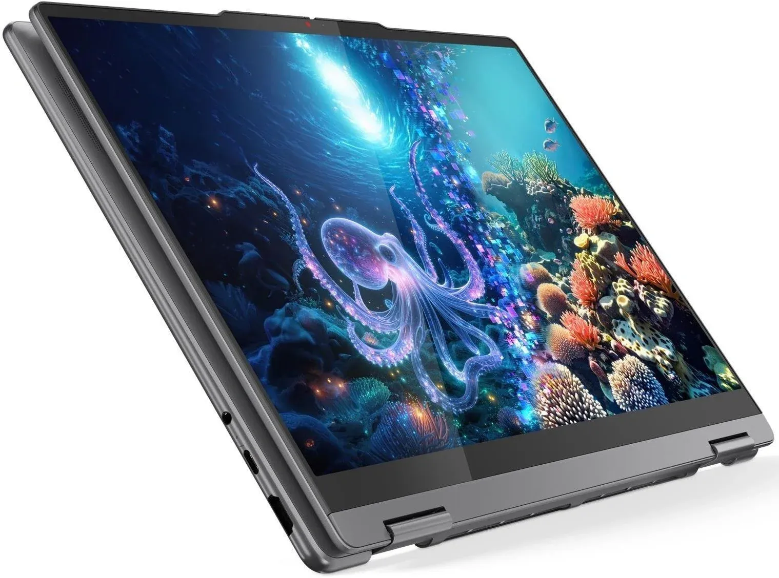 Ноутбук Lenovo Yoga 7 14ILL10 Core Ultra 7 256V 16Gb SSD1Tb Intel Arc 140V 14 OLED Touch WUXGA 1920x1200 без ОС grey WiFi BT Cam 83JQ003FRK - фото 7
