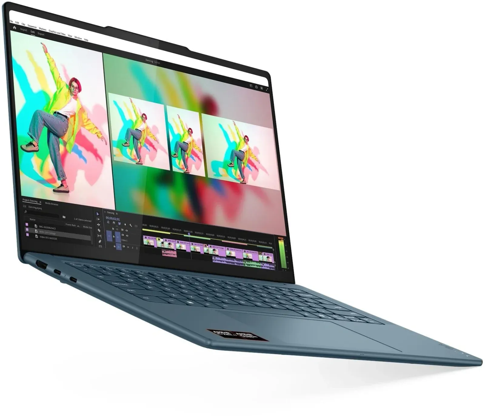Ноутбук Lenovo Yoga Pro 7 14ASP10 Ryzen AI 9 365 32Gb SSD1Tb AMD Radeon 880M 14.5 OLED 3K 2944x1840 без ОС turquoise WiFi BT Cam 83LX000RRK - фото 3