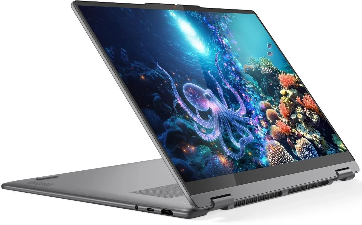 Ноутбук Lenovo Yoga 7 16ILL10 Core Ultra 7 256V 16Gb SSD1Tb Intel Arc 140V 16 OLED Touch 2.8K 2880x1800 без ОС grey WiFi BT Cam 83JT0028RK - фото 4