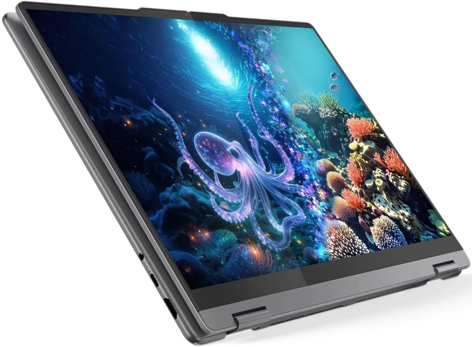 Ноутбук Lenovo Yoga 7 16ILL10 Core Ultra 7 256V 16Gb SSD1Tb Intel Arc 140V 16 OLED Touch 2.8K 2880x1800 без ОС grey WiFi BT Cam 83JT0028RK - фото 5