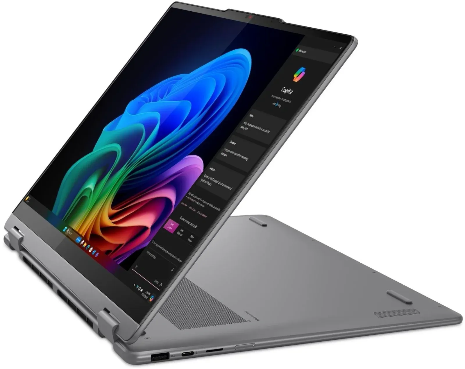 Ноутбук Lenovo Yoga 7 16ILL10 Core Ultra 7 256V 16Gb SSD1Tb Intel Arc 140V 16 OLED Touch 2.8K 2880x1800 без ОС grey WiFi BT Cam 83JT0028RK - фото 7
