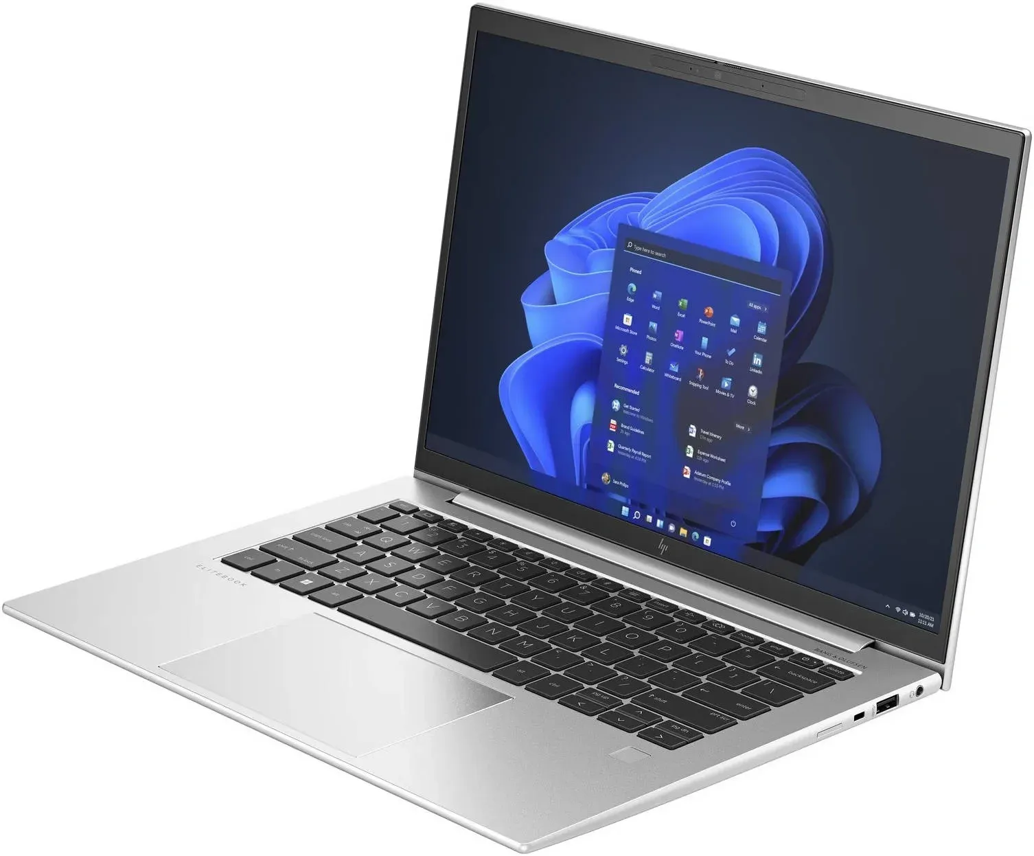 Ноутбук HP EliteBook 1040 G10 Core i7 1355U 16Gb SSD512Gb Intel Iris Xe graphics 14 IPS WUXGA 1920x1200 Windows 11 Pro 64 silver WiFi BT Cam 926X0ES - фото 2