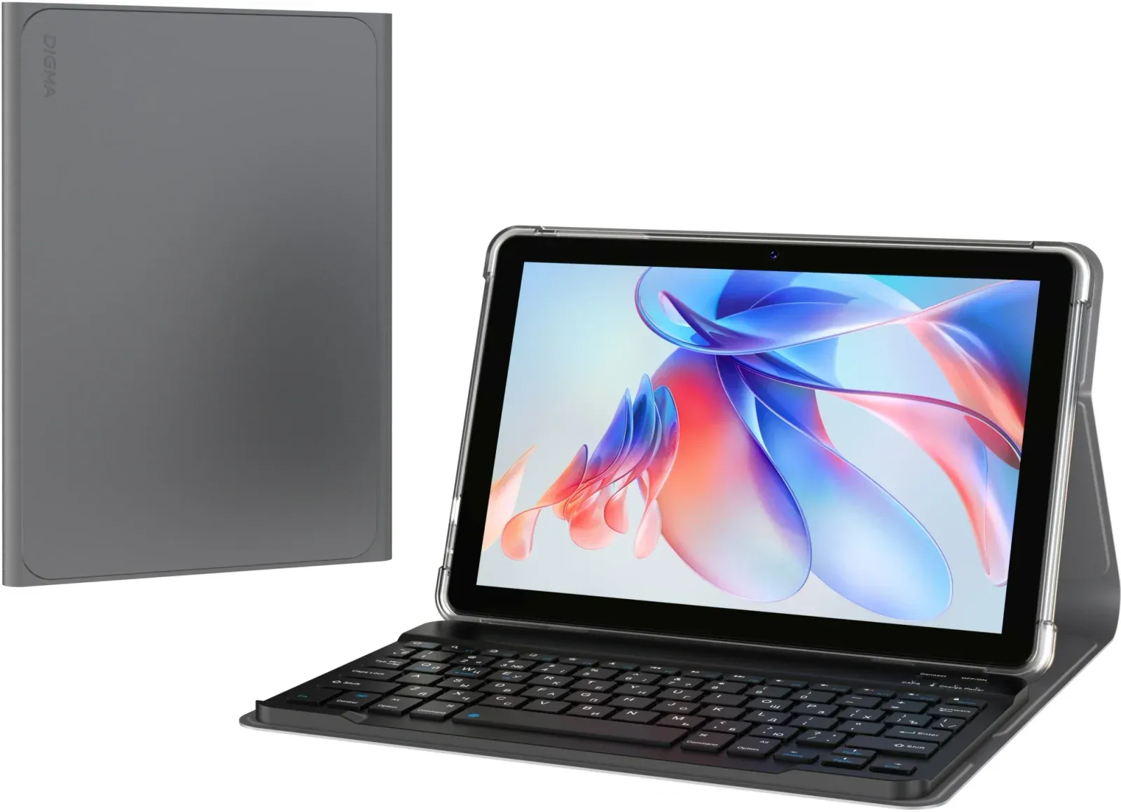 Планшет Digma K10 PLUS T615 1.6 8C RAM4Gb ROM64Gb 10.1 IPS 1280x800 4G Android 15 серый 5Mpix 2Mpix BT WiFi microSD 256Gb 5000mAh 225hrs - фото 2