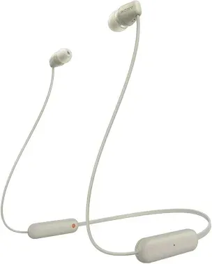 Гарнитура внутриканальные Sony WI-C100 бежевый беспроводные bluetooth шейный обод WI-C100/CZ - фото 4