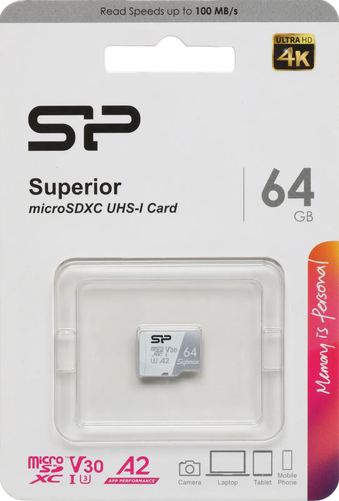 Флеш карта microSDXC 64GB Silicon Power SP064GBSTXDA2V20 Superior w/o adapter - фото 2