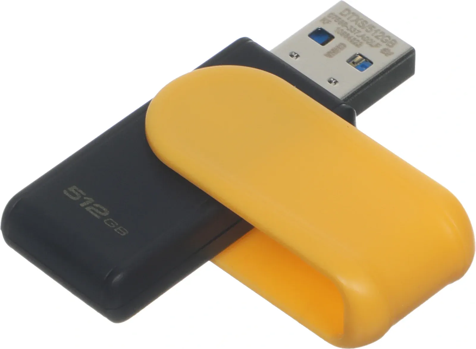 Флеш Диск Kingston 512GB DataTraveler Exodia S DTXS/512GB USB3.0 желтый/черный, 512 ГБ - фото 3