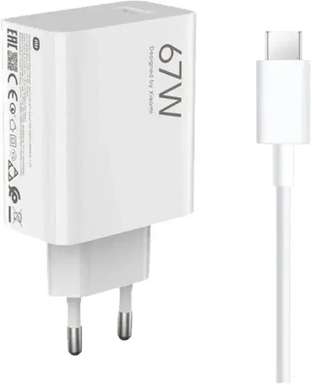 Сетевое зар./устр. Xiaomi BHR9465EU 67W 6A PD USB Type-C универсальное белый - фото 1