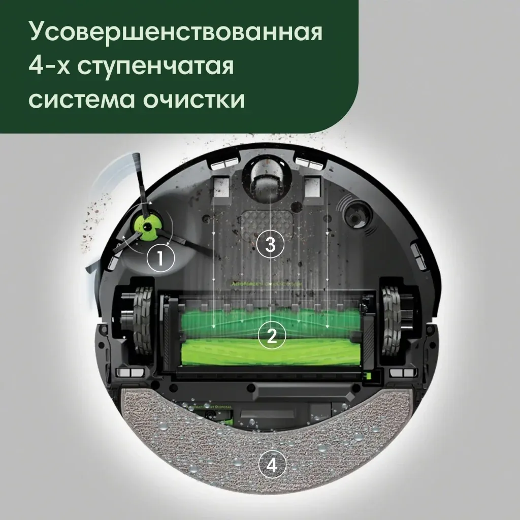 Пылесос-робот Irobot Roomba Combo 10 Max черный в компл.:2мешка - фото 8