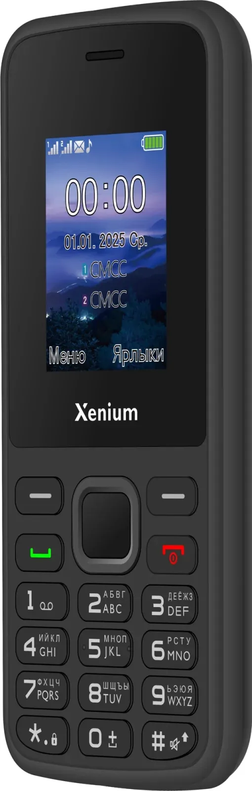Мобильный телефон Xenium X175 черный моноблок 2Sim 1.77 128x160 Nucleus GSM900/1800 MP3 FM - фото 3