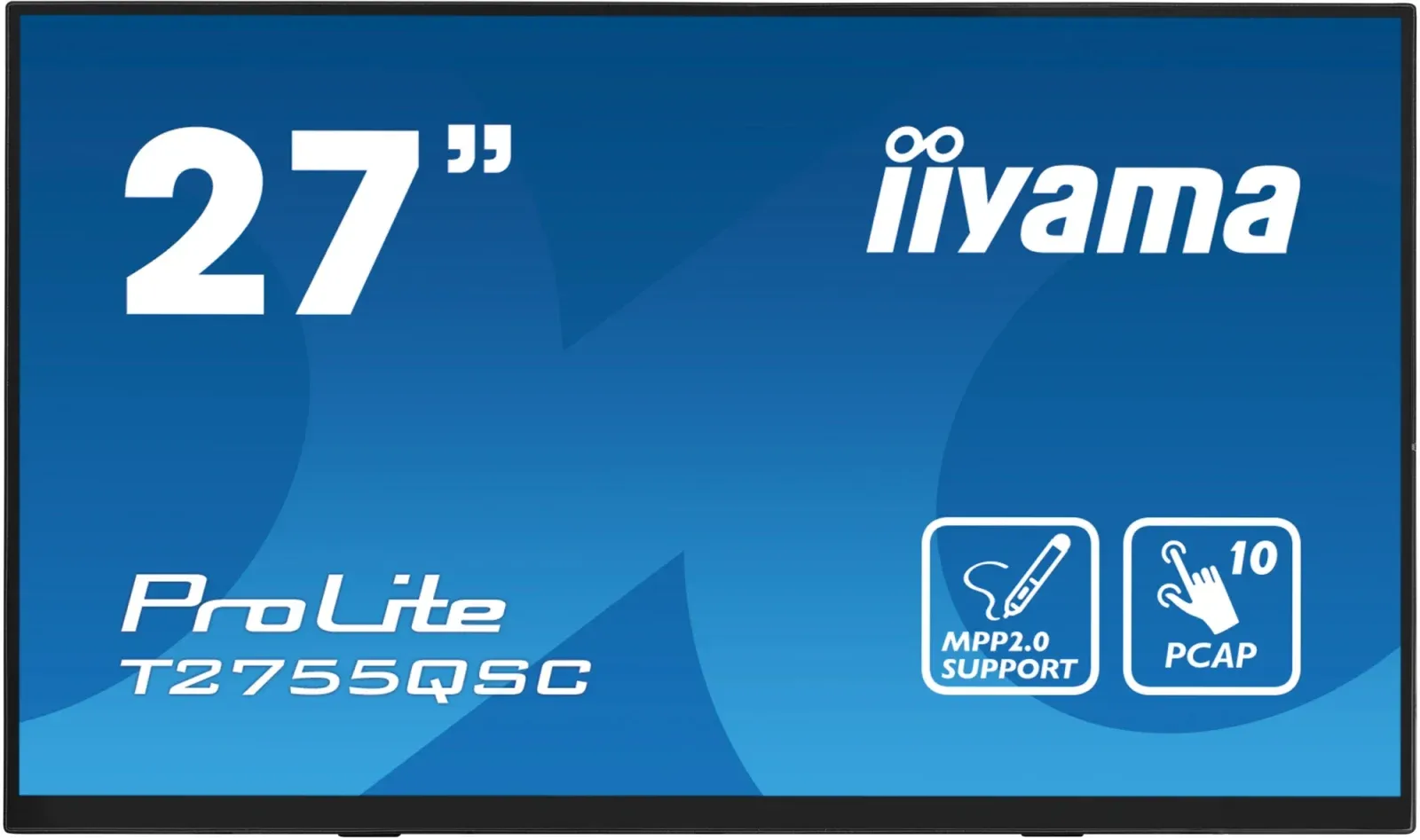 Монитор Iiyama 27 ProLite T2755QSC-B1 черный IPS LED 16:9 HDMI M/M глянцевая 400cd 178гр/178гр 2560x1440 75Hz DP WQ HD 2K 1440p USB Touch 5.8кг - фото 2