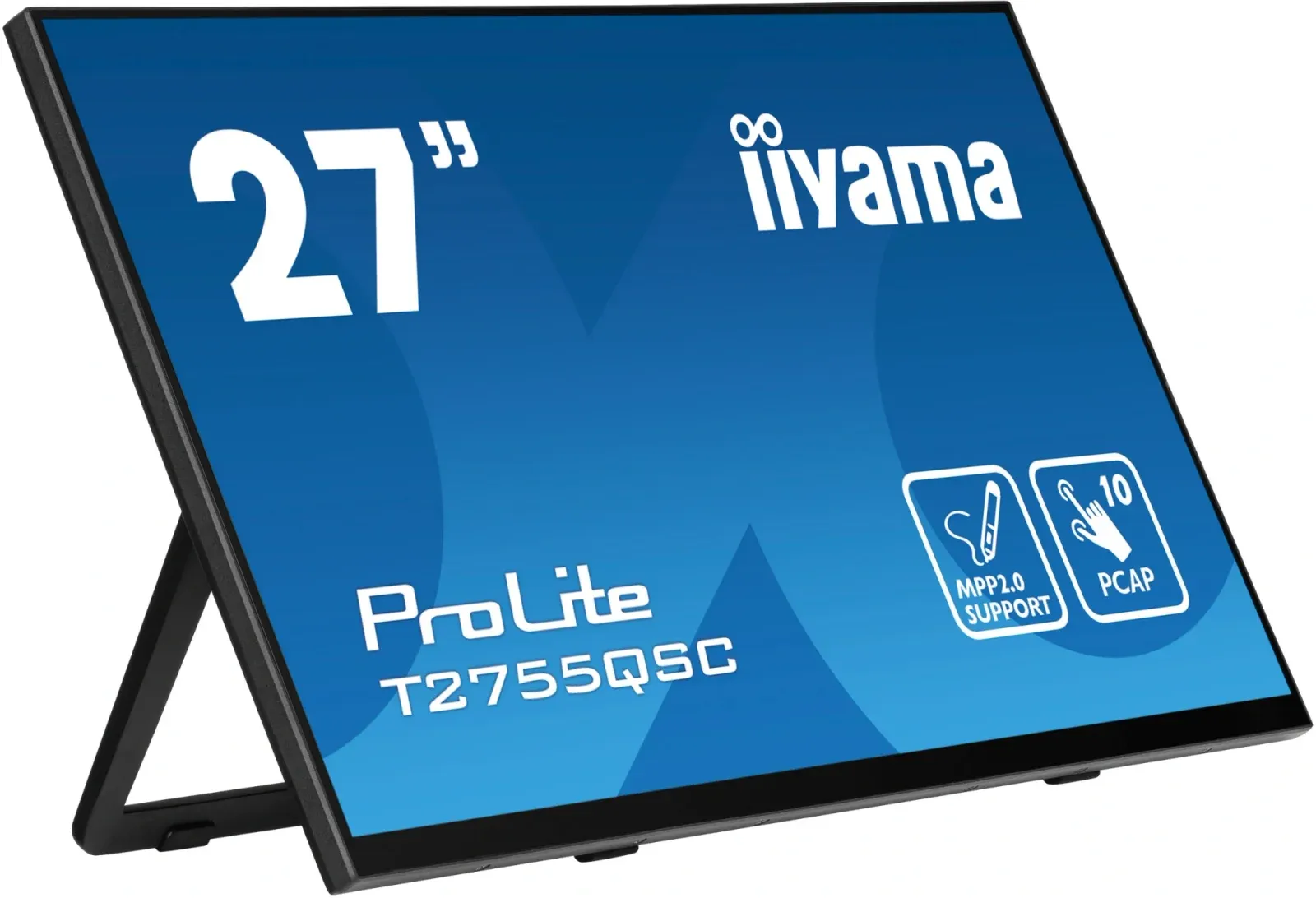 Монитор Iiyama 27 ProLite T2755QSC-B1 черный IPS LED 16:9 HDMI M/M глянцевая 400cd 178гр/178гр 2560x1440 75Hz DP WQ HD 2K 1440p USB Touch 5.8кг - фото 3