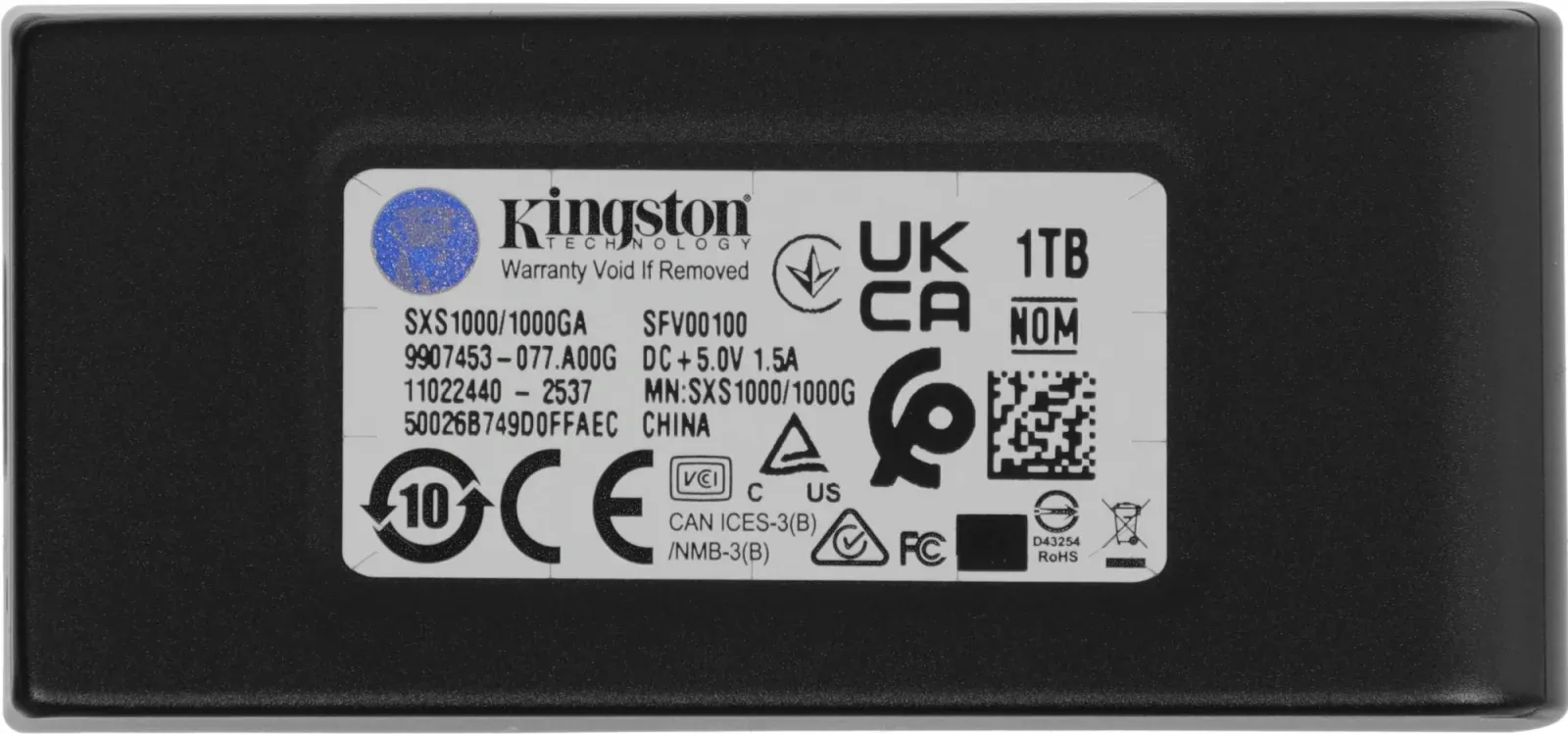 Накопитель SSD Kingston USB3.2 Gen2 1TB SXS1000/1000GA XS1000 черный - фото 2