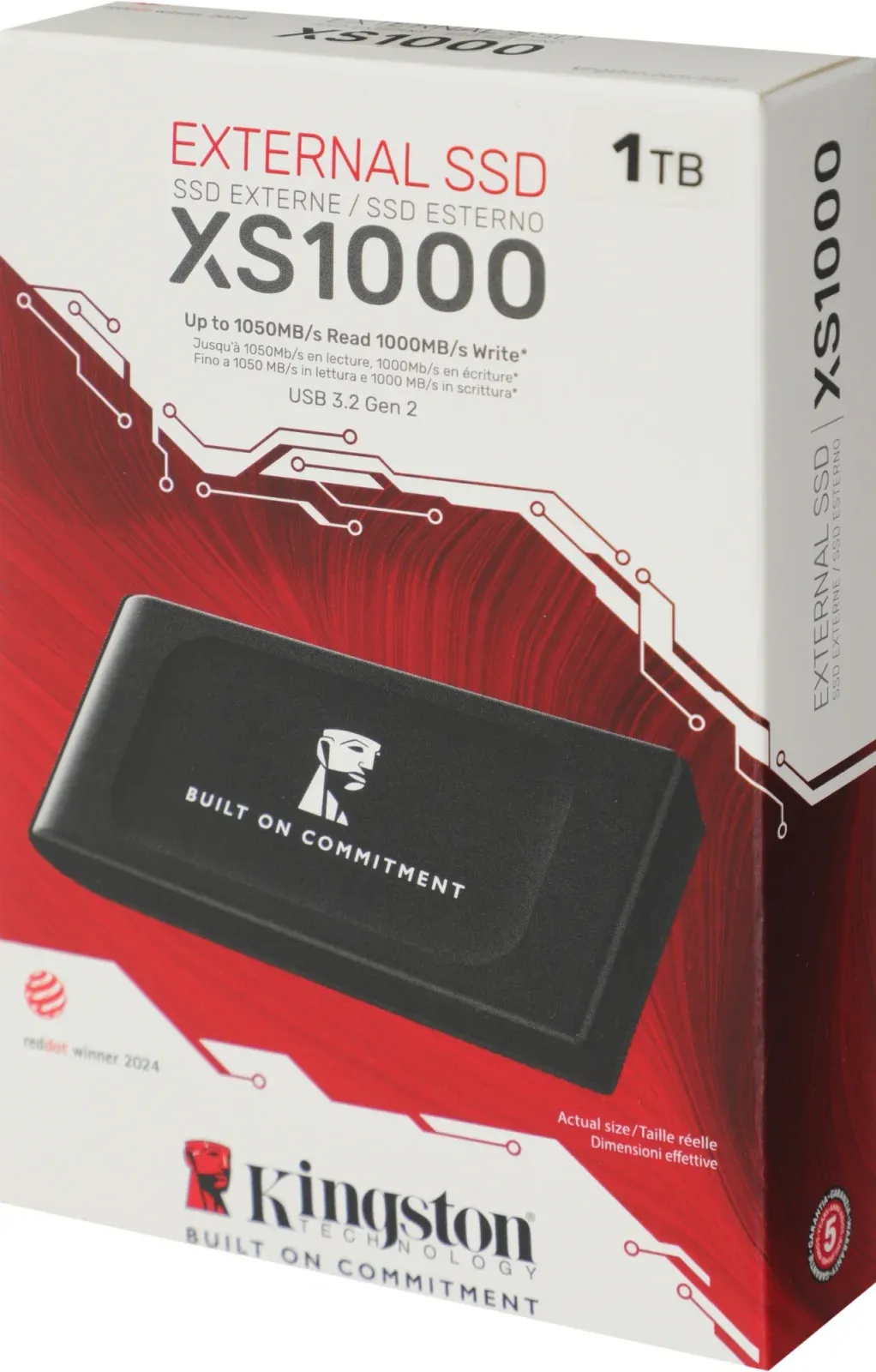 Накопитель SSD Kingston USB3.2 Gen2 1TB SXS1000/1000GA XS1000 черный - фото 6