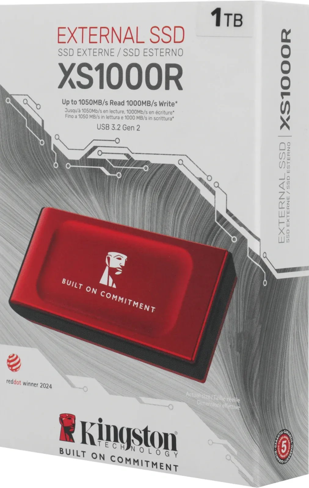 Накопитель SSD Kingston USB3.2 Gen2 1TB SXS1000R/1000GA XS1000 красный - фото 7
