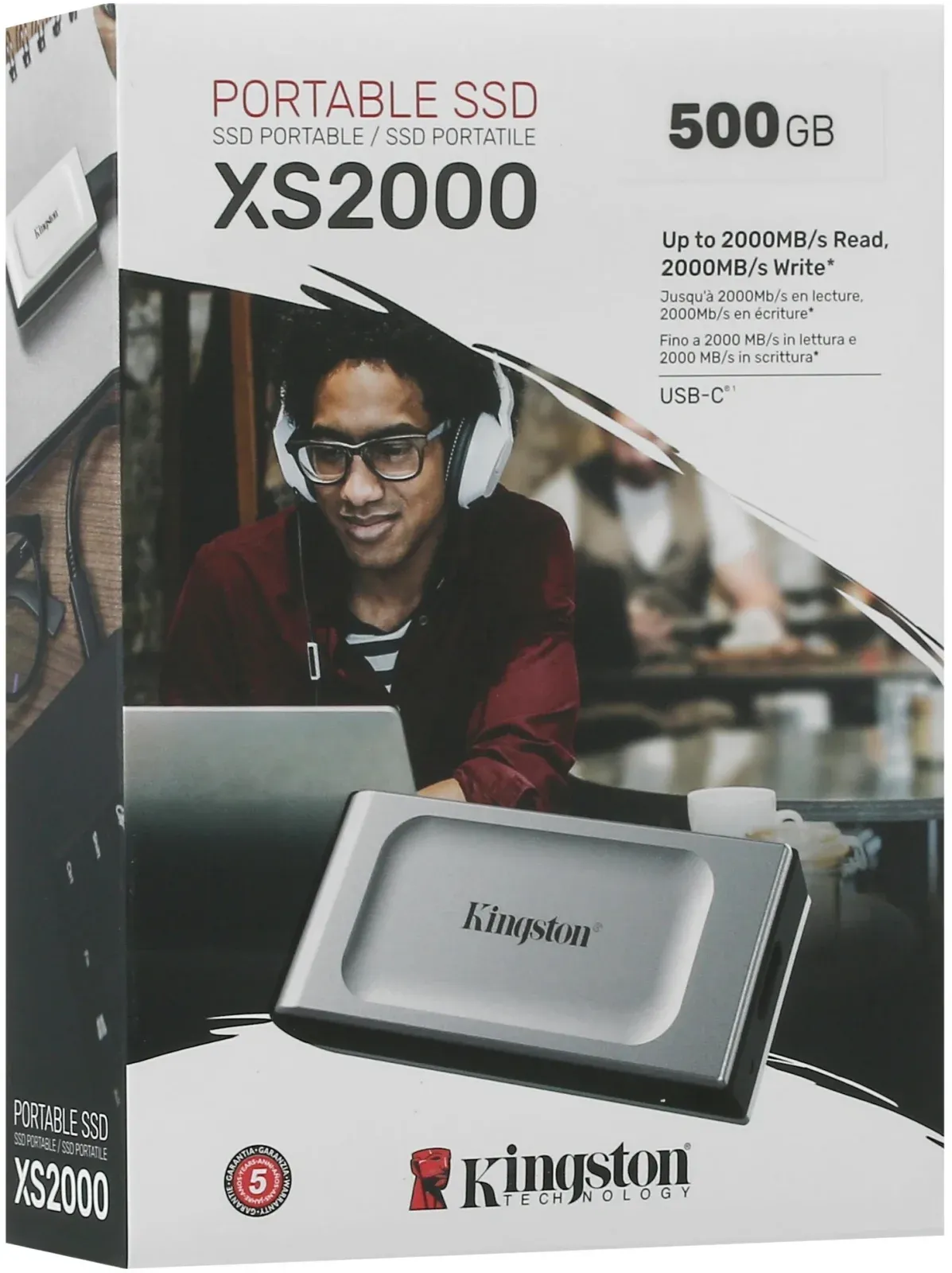 Накопитель SSD Kingston USB3.2 Gen2x2 500GB SXS2000/500GA XS2000 серебристый - фото 6
