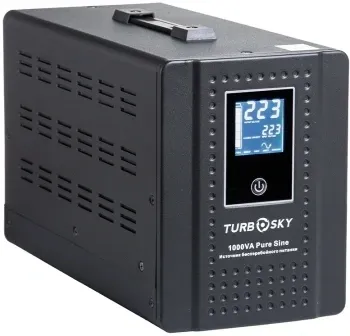 Источник бесперебойного питания Turbosky 1000vaPS 600Вт 1000ВА черный - фото 7