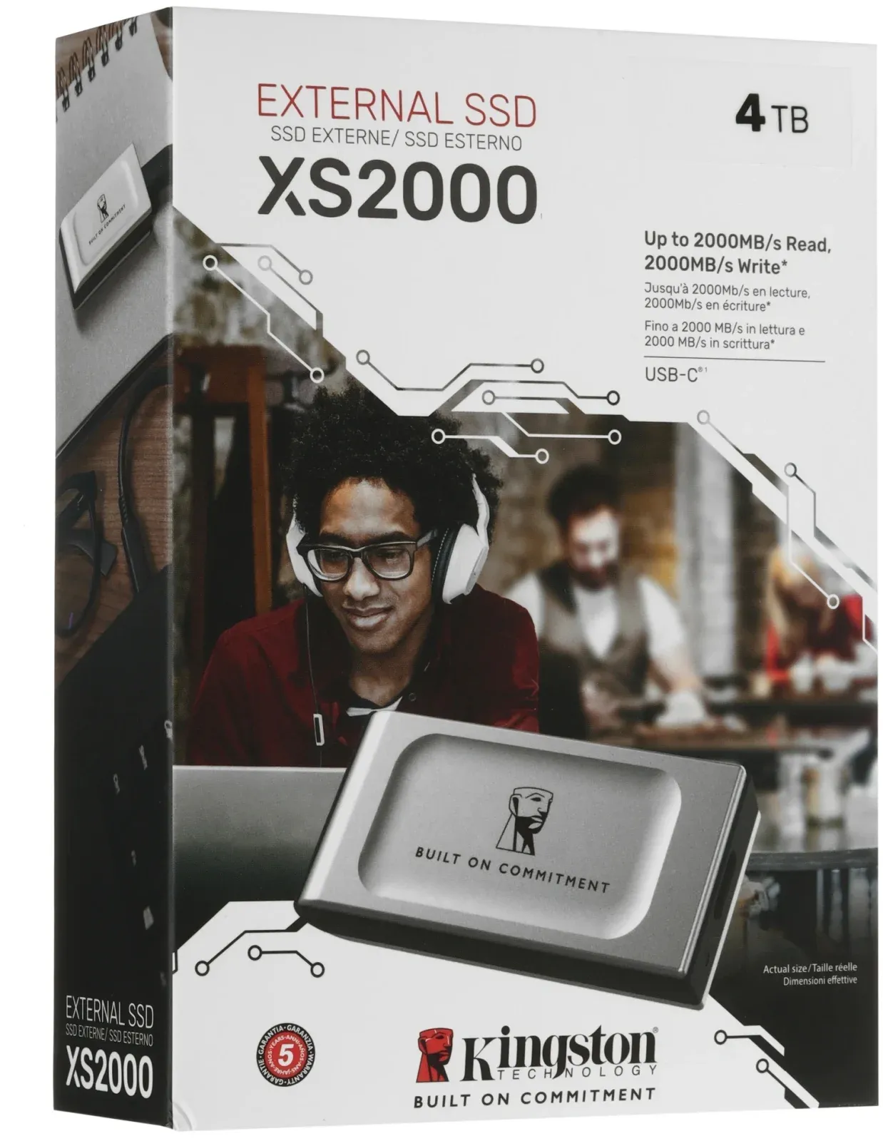 Накопитель SSD Kingston USB3.2 Gen2x2 4TB SXS2000/4000GA XS2000 серебристый - фото 6