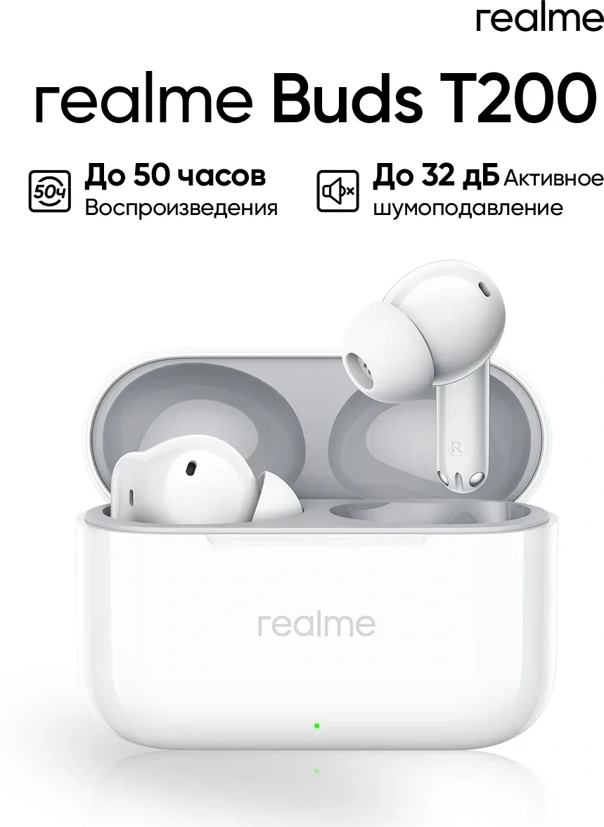 Наушники и гарнитуры REALME BUDS T200 - фото 3