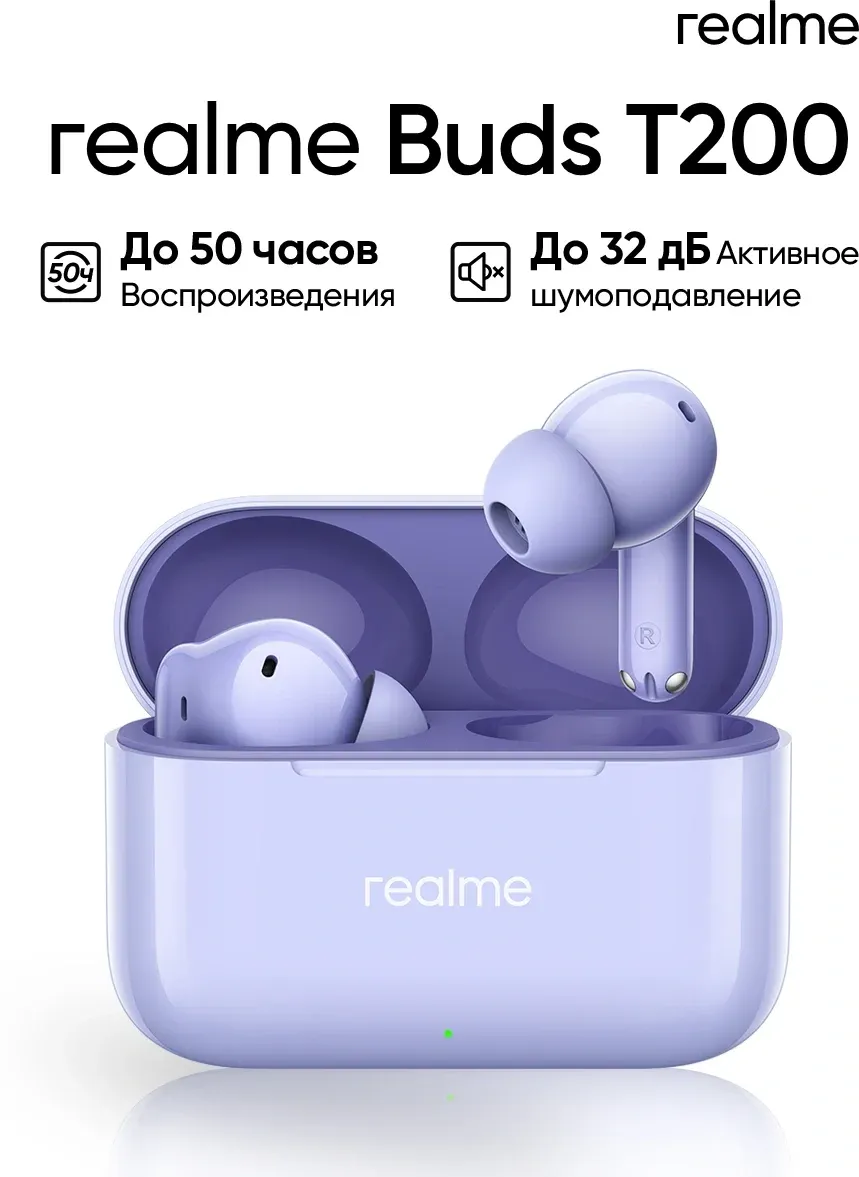 Наушники и гарнитуры REALME BUDS T200 - фото 4