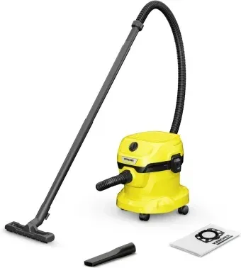 Строительный пылесос Karcher WD 2 Plus V-12/4/18 1000Вт уборка: сухая/влажная/выдув/сбор воды желтый - фото 5