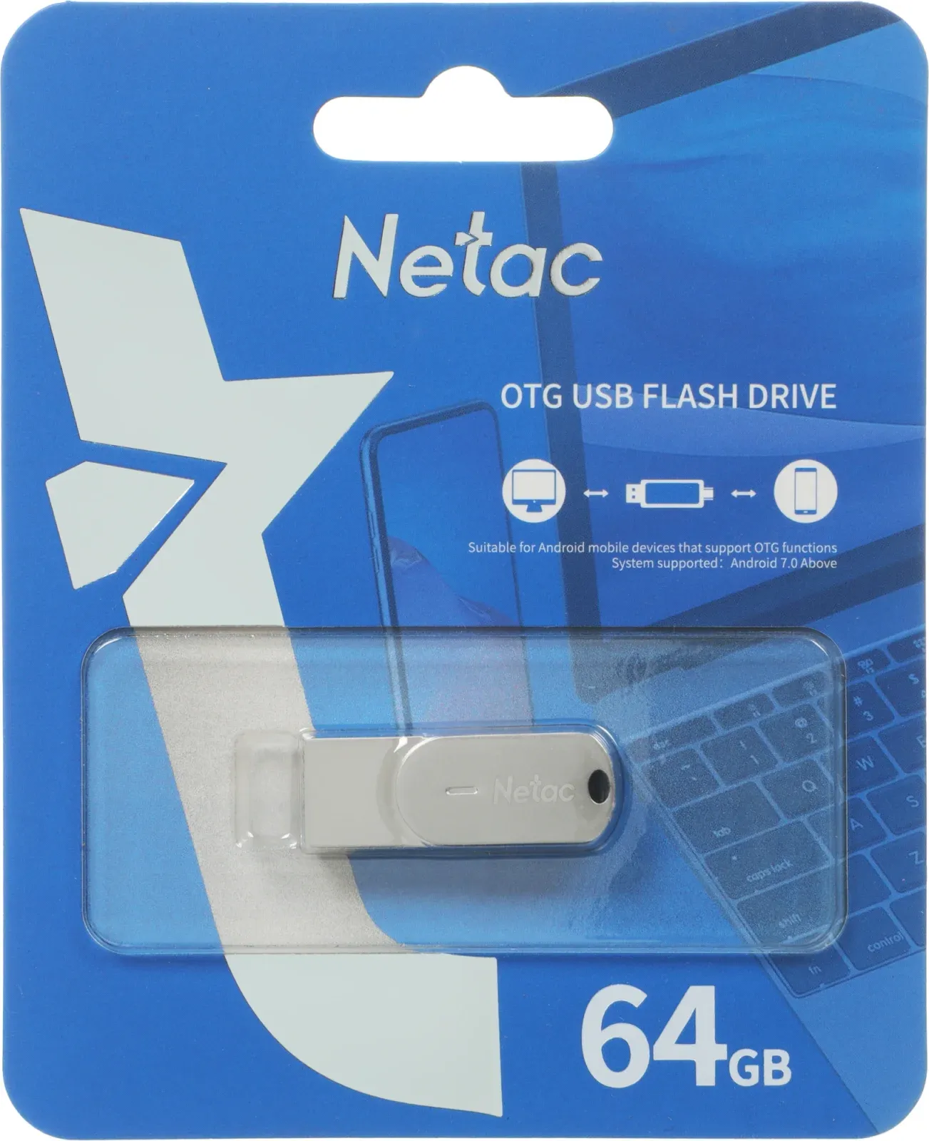 Флеш Диск Netac 64GB U785C NT03U785C-064G-32PN USB3.2 серый, 64 ГБ - фото 6