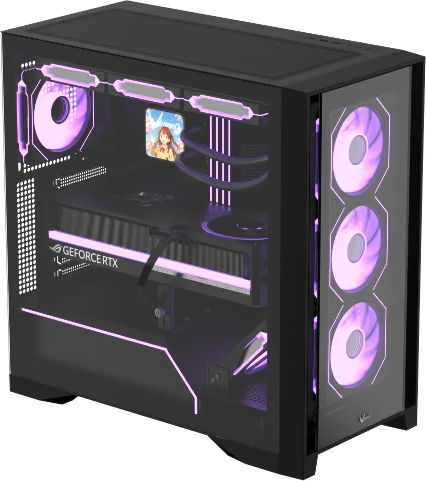 Корпус Formula Air Power G8 черный без БП ATX 8x120mm 6x140mm 2xUSB3.0 audio bott PSU - фото 2