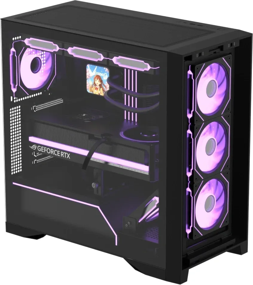 Корпус Formula Air Power G8 черный без БП ATX 8x120mm 6x140mm 2xUSB3.0 audio bott PSU - фото 3