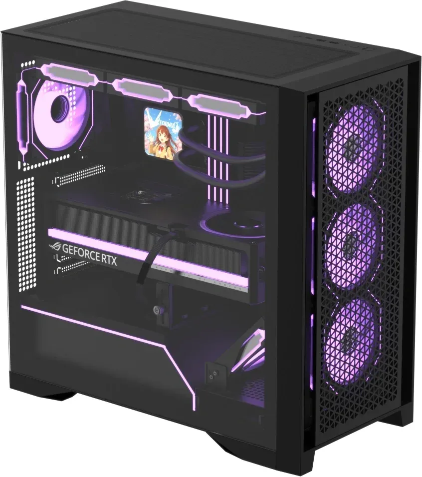 Корпус Formula Air Power G8 черный без БП ATX 8x120mm 6x140mm 2xUSB3.0 audio bott PSU - фото 4
