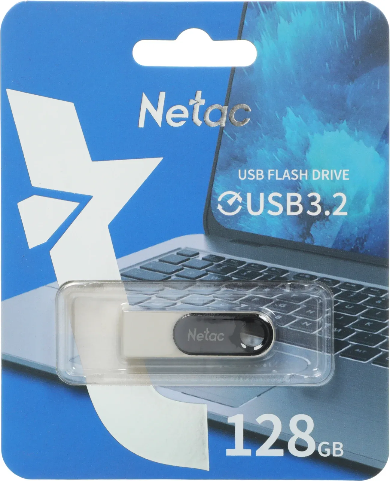 Флеш Диск Netac 128GB U278 NT03U278N-128G-32PN USB3.0 серебристый/черный, 128 ГБ - фото 6