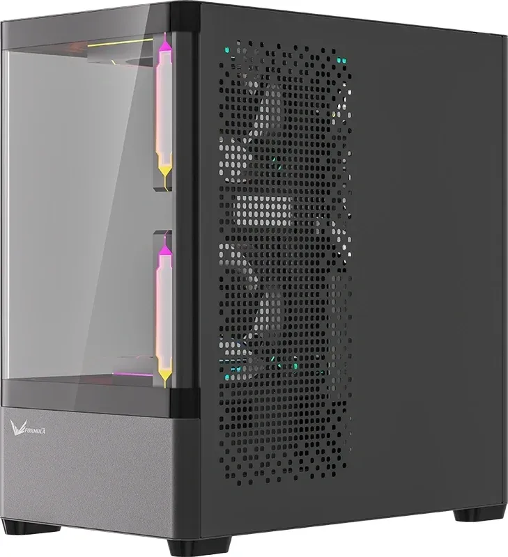 Корпус Formula Crystal U1M черный без БП mATX 7x120mm 2x140mm 1xUSB2.0 1xUSB3.0 audio bott PSU - фото 6