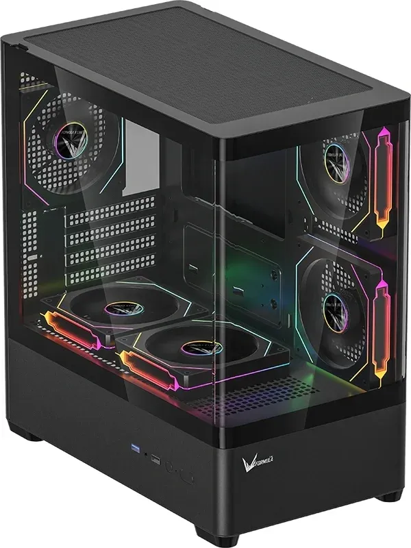 Корпус Formula Crystal U1M Cosmic черный без БП mATX 4x120mm 2x140mm 1xUSB2.0 1xUSB3.0 audio bott PSU - фото 2