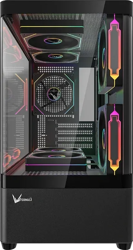 Корпус Formula Crystal U1M Cosmic черный без БП mATX 4x120mm 2x140mm 1xUSB2.0 1xUSB3.0 audio bott PSU - фото 4