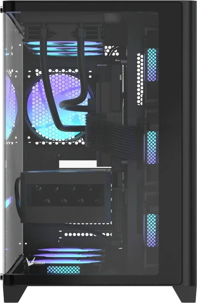 Корпус Formula Crystal U2 черный без БП ATX 10x120mm 1xUSB2.0 1xUSB3.0 audio bott PSU - фото 4