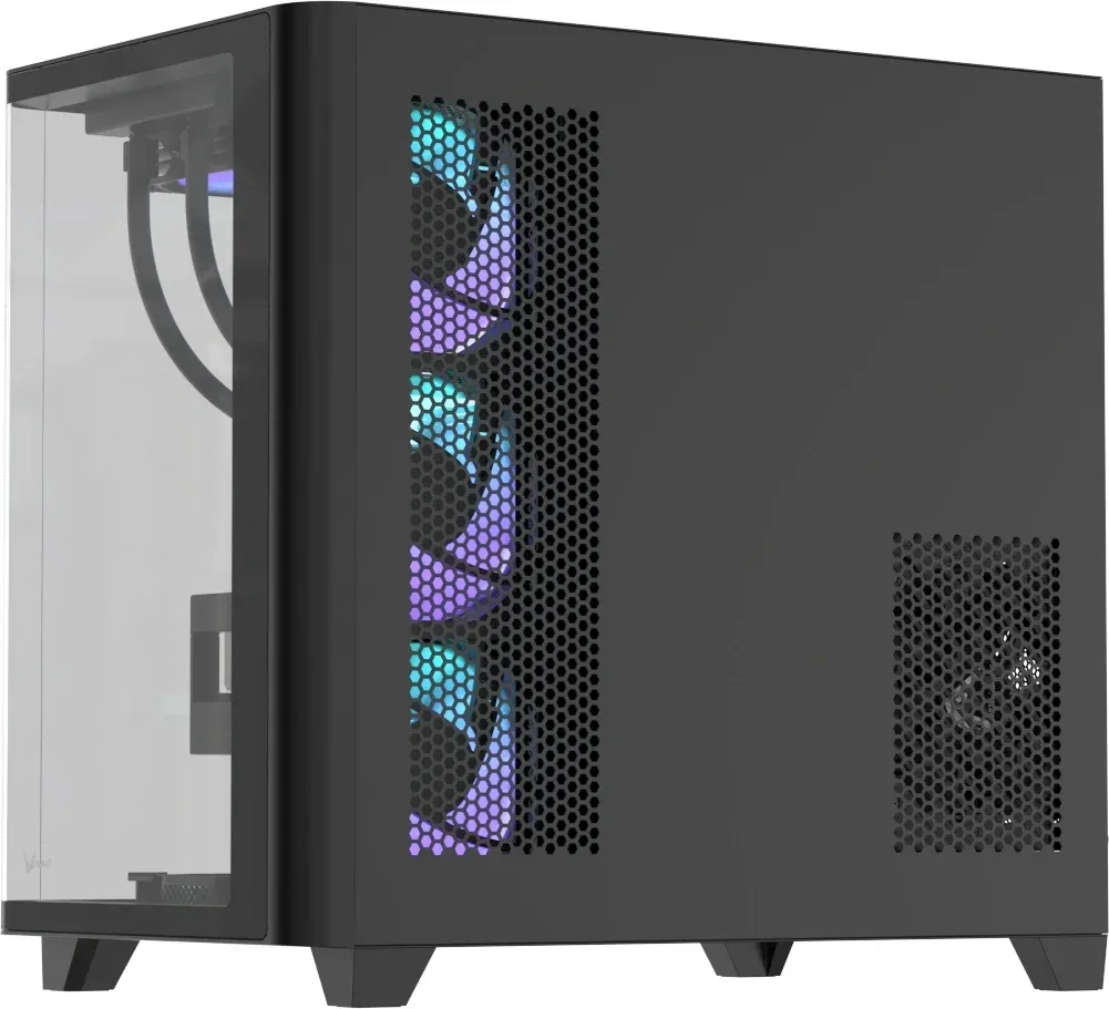 Корпус Formula Crystal U2 черный без БП ATX 10x120mm 1xUSB2.0 1xUSB3.0 audio bott PSU - фото 6