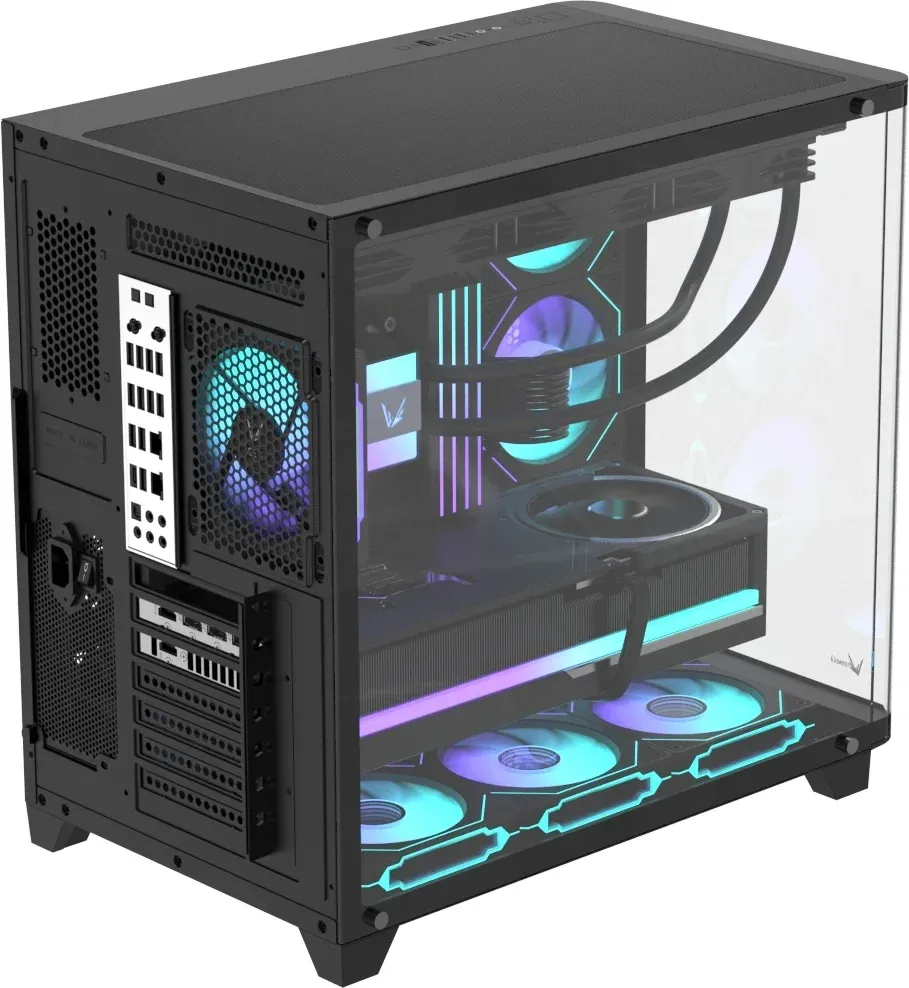 Корпус Formula Crystal U2 Floe черный без БП ATX 6x120mm 1xUSB2.0 1xUSB3.0 audio bott PSU - фото 7