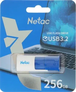 Флеш Диск Netac 256GB U182 NT03U182N-256G-32BL USB3.2 синий/белый, 256 ГБ - фото 8