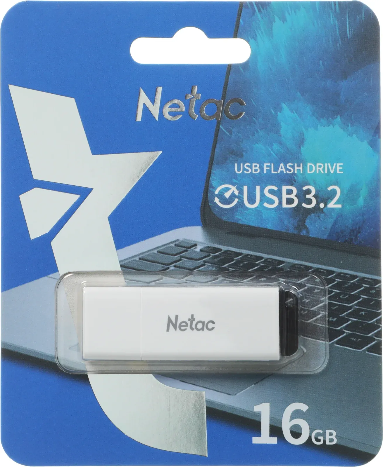 Флеш Диск Netac 16GB U185 NT03U185N-016G-32WH USB3.0 белый, 16 ГБ - фото 6