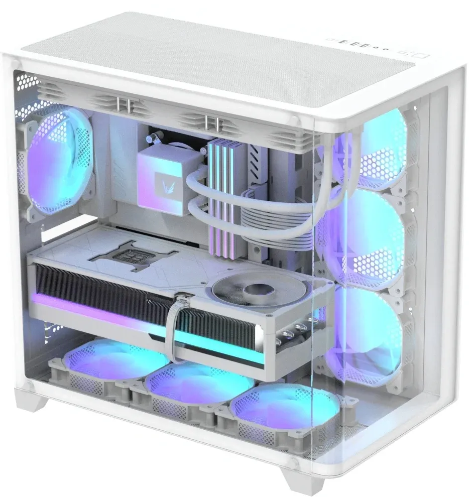 Корпус Formula Crystal U2 белый без БП ATX 10x120mm 1xUSB2.0 1xUSB3.0 audio bott PSU - фото 3
