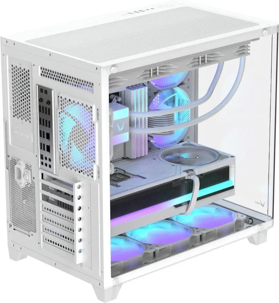 Корпус Formula Crystal U2 белый без БП ATX 10x120mm 1xUSB2.0 1xUSB3.0 audio bott PSU - фото 4