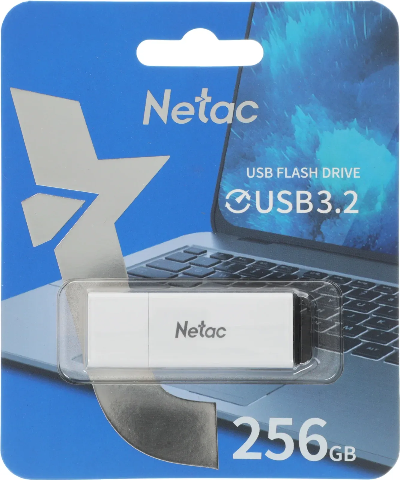 Флеш Диск Netac 256GB U185 NT03U185N-256G-32WH USB3.0 белый, 256 ГБ - фото 6