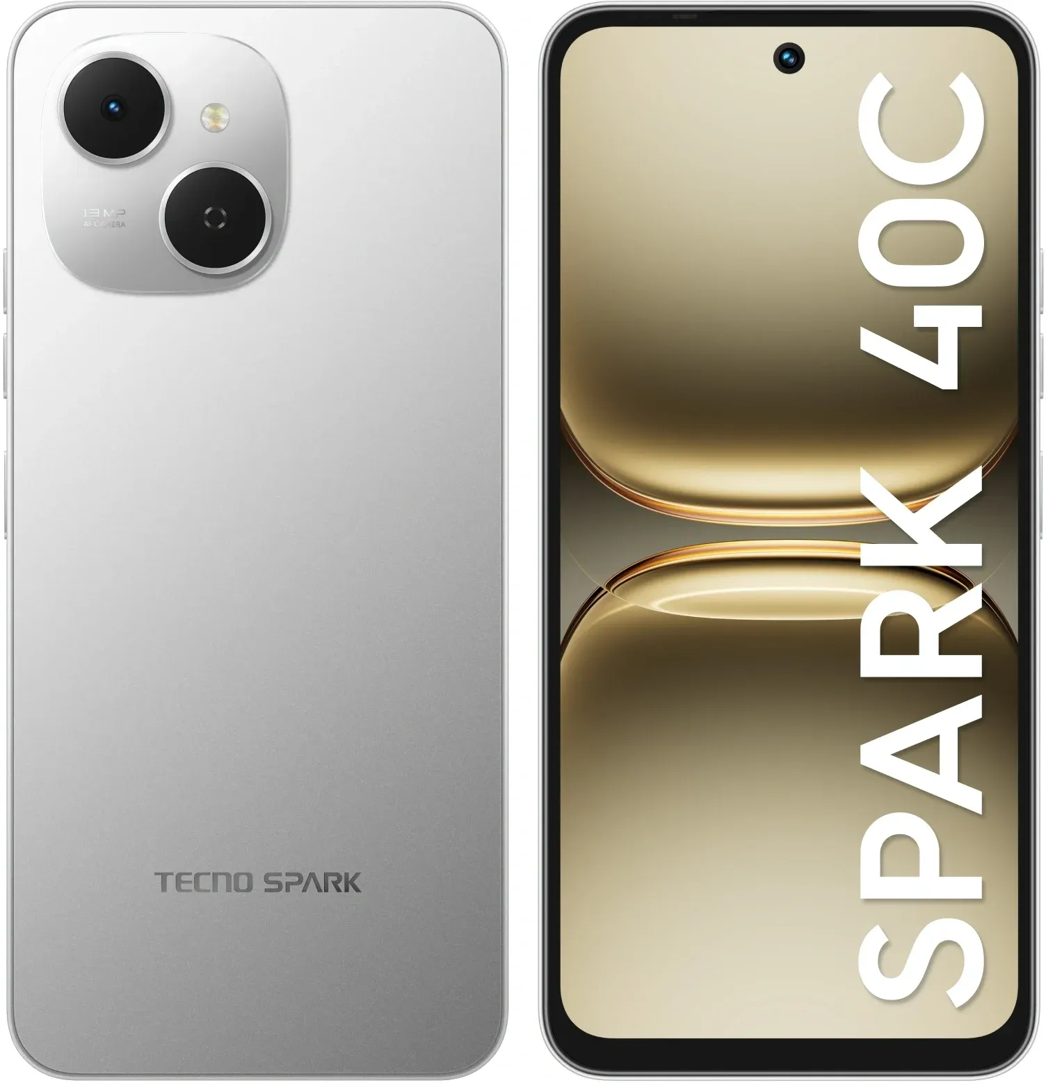 Смартфон Tecno Spark 40C 128Gb 4Gb серый моноблок 3G 4G 2Sim 6.67 720x1600 Android 15 13Mpix 802.11 a/b/g/n/ac/ax GPS GSM900/1800 Protect FM microSD max1024Gb - фото 3