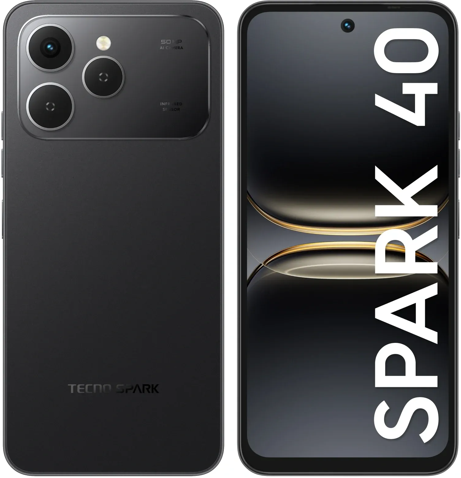 Смартфон Tecno Spark 40 256Gb 8Gb черный моноблок 3G 4G 2Sim 6.67 720x1600 Android 15 50Mpix 802.11 a/b/g/n/ac/ax NFC GPS GSM900/1800 GSM1900 Protect FM microSD max1024Gb - фото 3