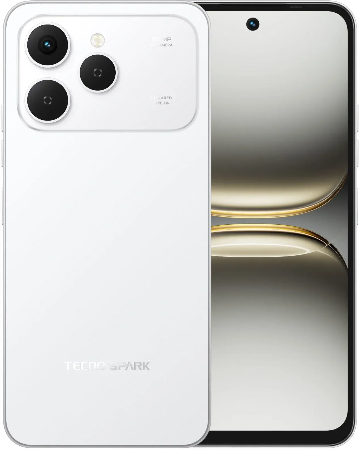 Смартфон Tecno Spark 40 256Gb 8Gb белый моноблок 3G 4G 2Sim 6.67 720x1600 Android 15 50Mpix 802.11 a/b/g/n/ac/ax NFC GPS GSM900/1800 GSM1900 Protect FM microSD max1024Gb - фото 1