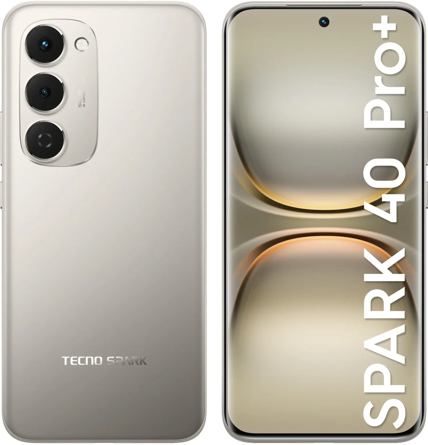 Смартфон Tecno Spark 40 Pro+ 256Gb 8Gb титан моноблок 3G 4G 2Sim 6.78 1224x2720 Android 15 50Mpix 802.11 a/b/g/n/ac/ax NFC GPS GSM900/1800 Protect FM - фото 3