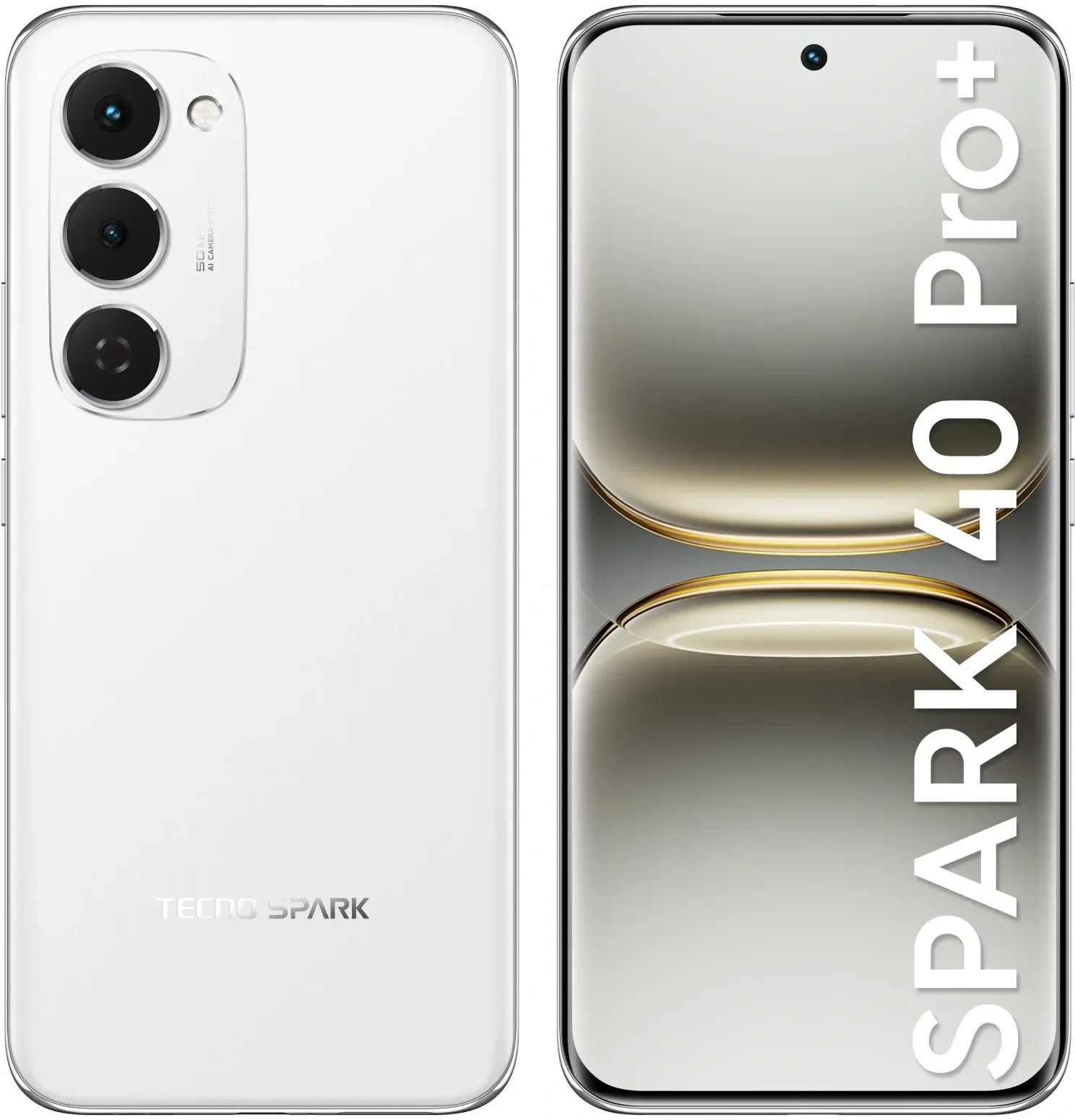 Смартфон Tecno Spark 40 Pro+ 256Gb 8Gb белый моноблок 3G 4G 2Sim 6.78 1224x2720 Android 15 50Mpix 802.11 a/b/g/n/ac/ax NFC GPS GSM900/1800 Protect FM - фото 3